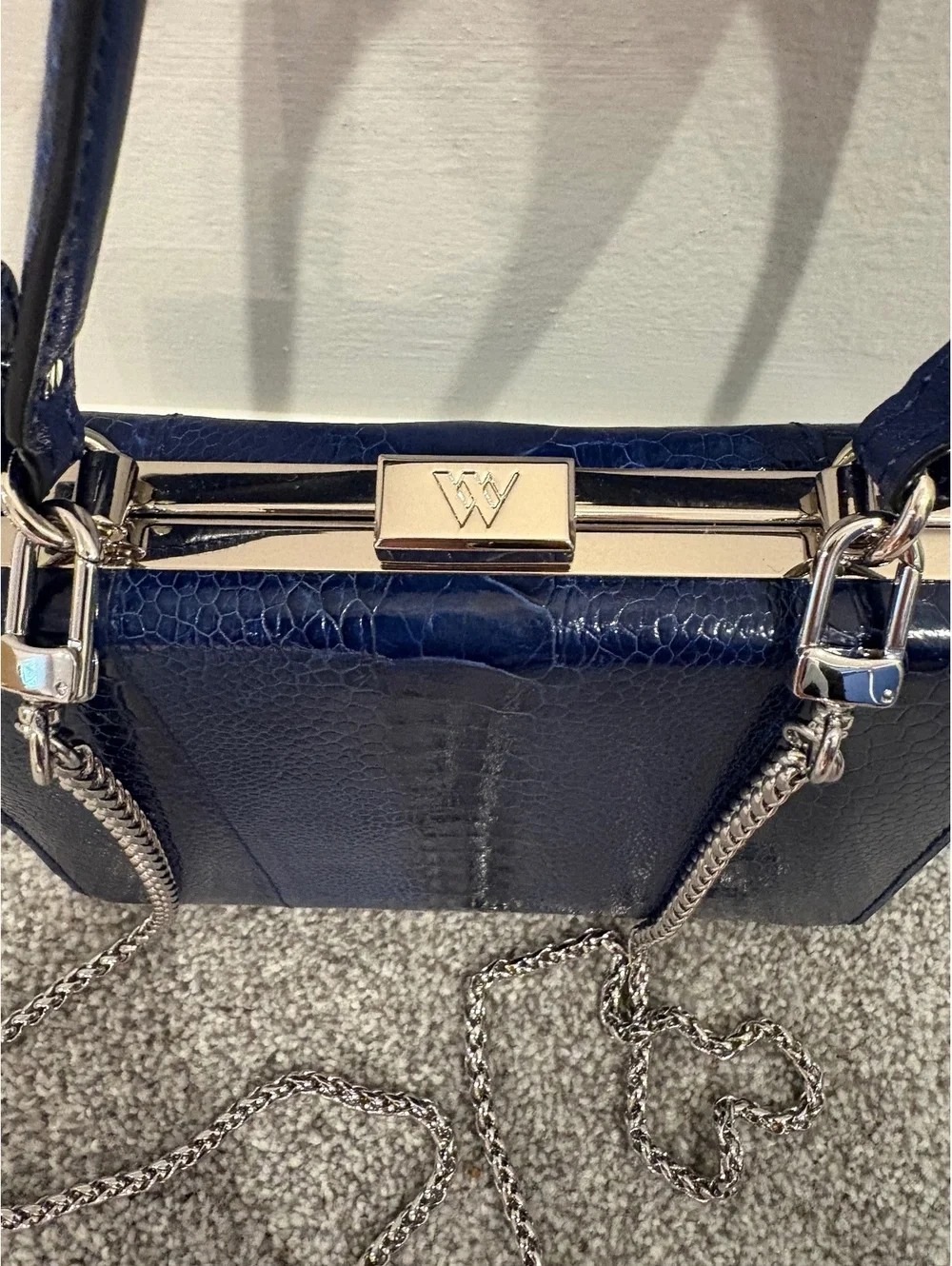 Winklmayr Sophie Blue Ostrich Leather Bag